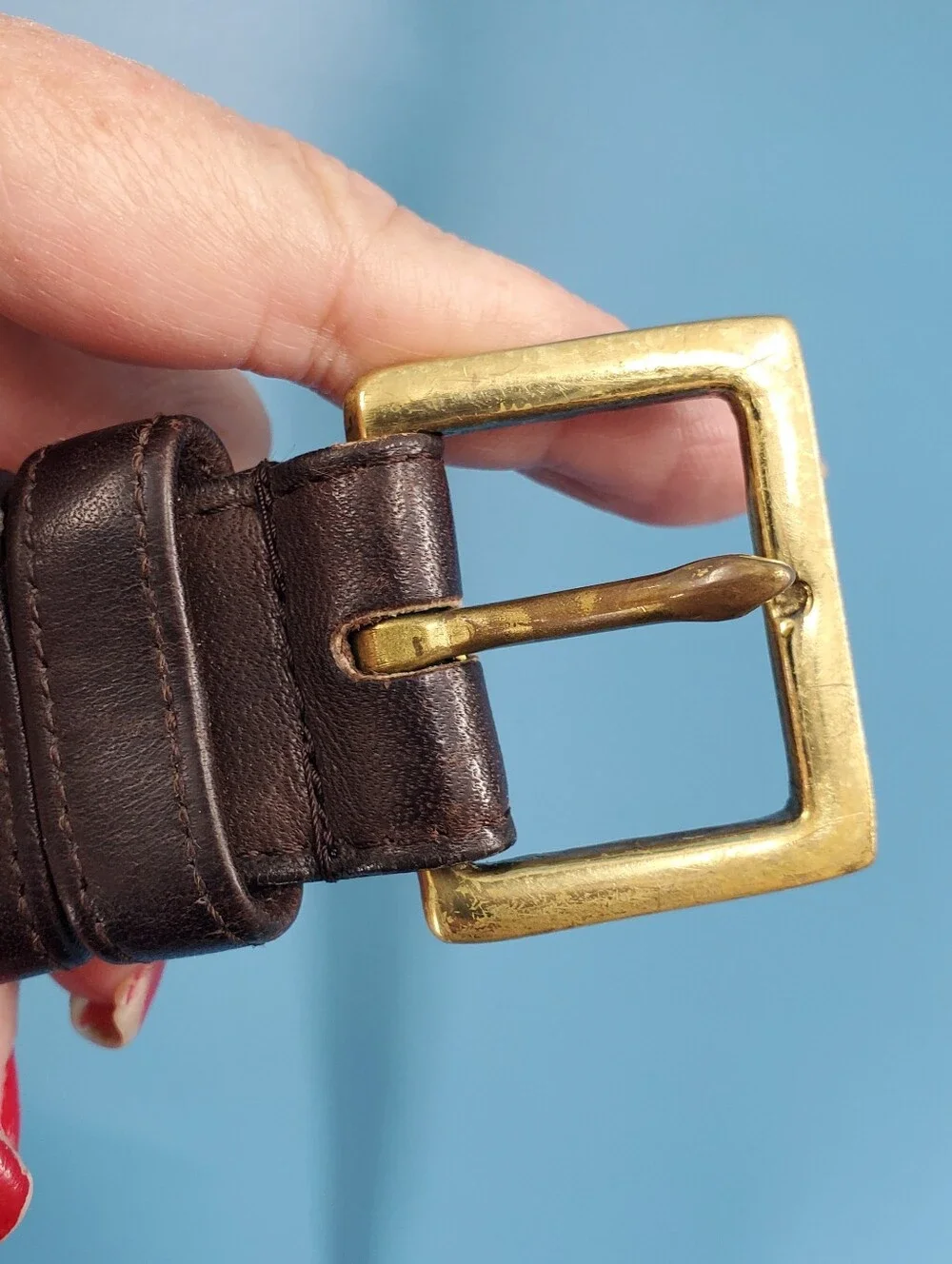 Coach brown leather belt 40